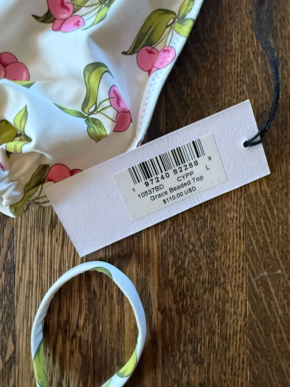 Frankie’s Bikinis Grace Beaded Bikini Set- size large